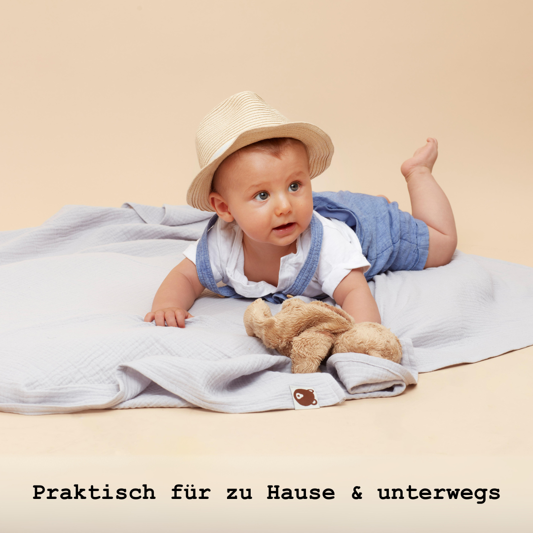 Honigbär|Pucktuch|Bio-Musselin|GOTS-zertifiziert|viele Farben|Baby Einschlafhilfe|Neugeborene|Krabbeldecke|Schmusetuch
