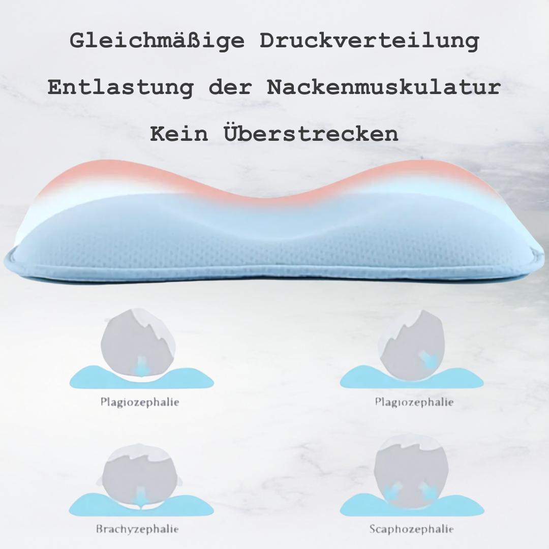 Honigbär umweltfreundliches MAXI Kopfkissen für Babys und Kleinkinder (weiß) | 0-36 Monate