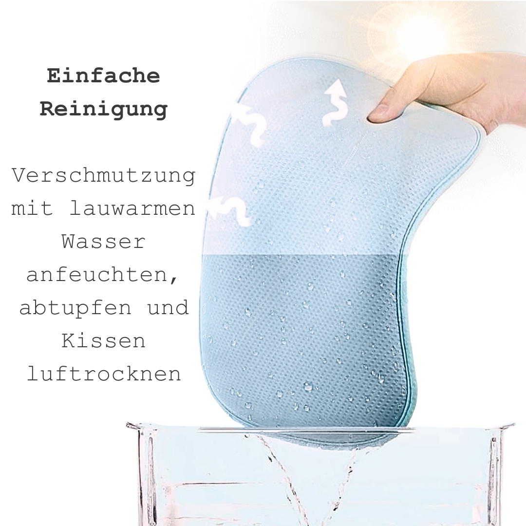 Honigbär umweltfreundliches Babykissen gegen Plattkopf und Kopfverformung (Weiß)