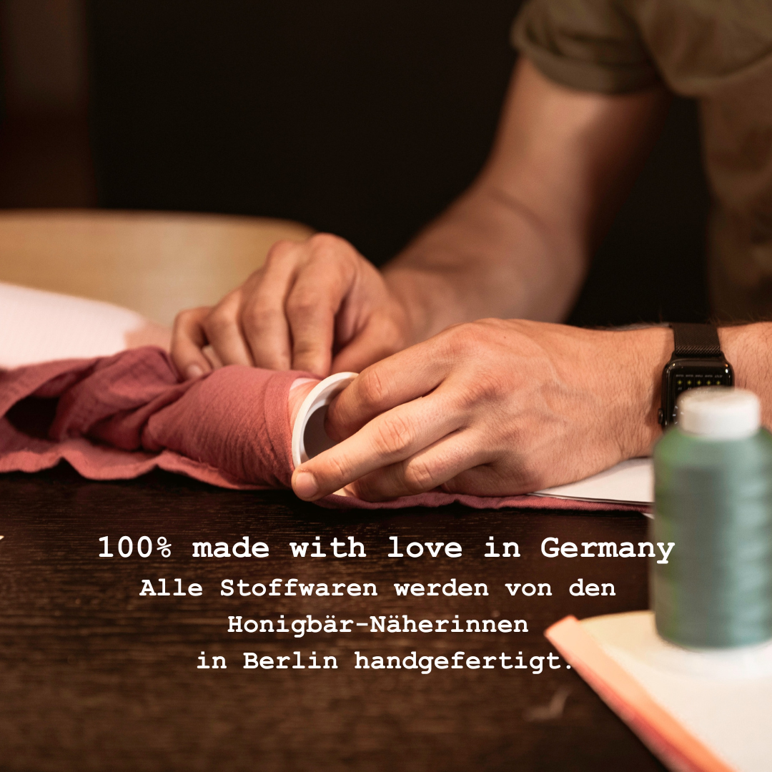 Honigbär|MAXI-Kissenbezug|Bio-Musselin|GOTS-zertifiziert|Babykopfkissen gegen Plattkopf|Kissenhülle|verschiedene Farben
