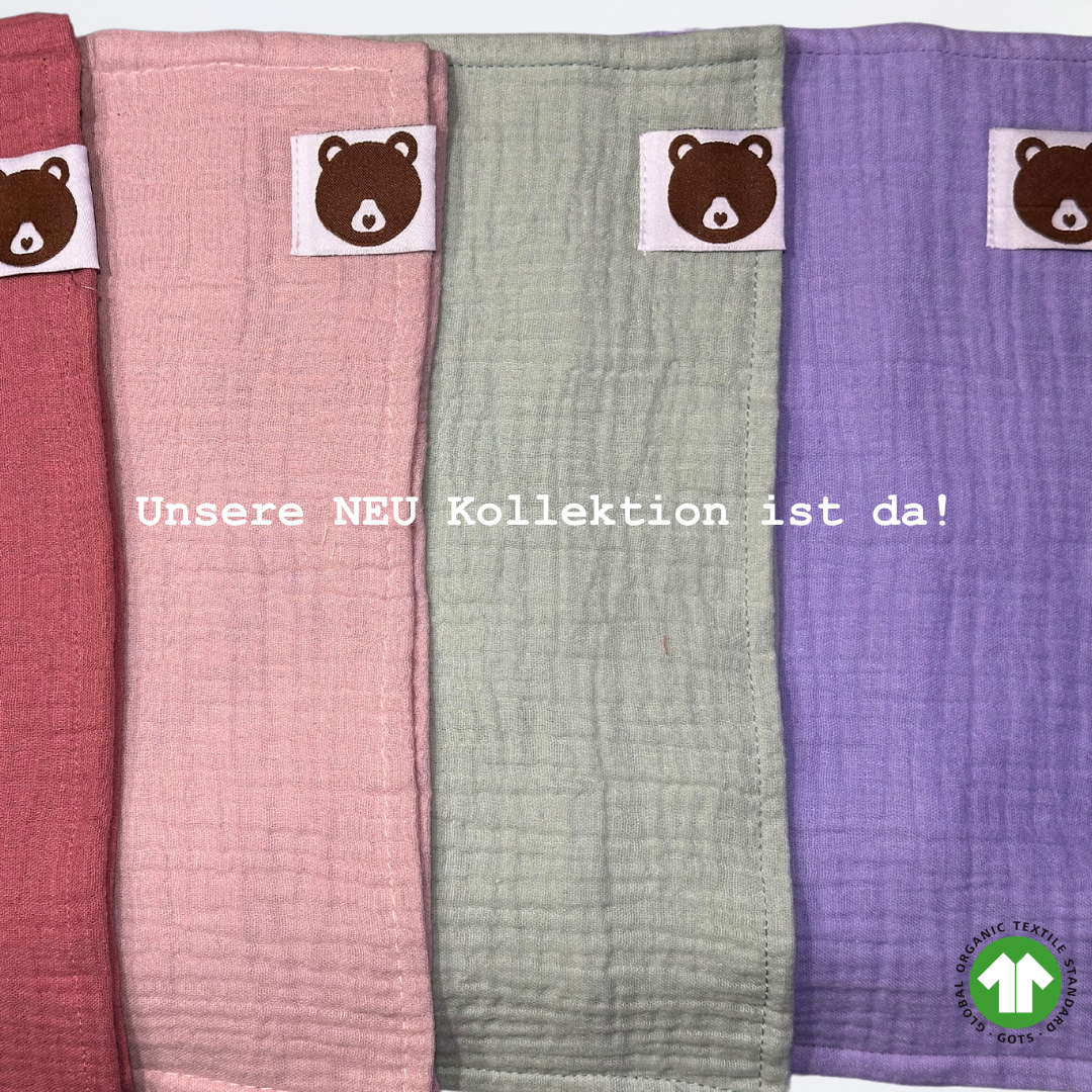 Honigbär|MAXI-Kissenbezug|Bio-Musselin|GOTS-zertifiziert|Babykopfkissen gegen Plattkopf|Kissenhülle|verschiedene Farben