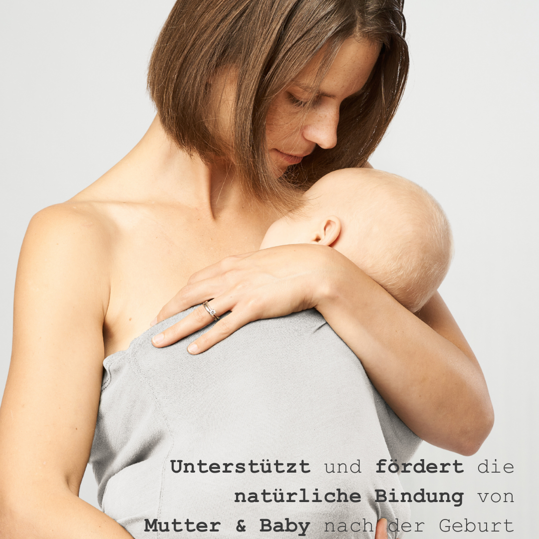 Honigbär umweltfreundliches Bonding-Top | Tencel™| mit Hebammen entwickelt & empfohlen | Baby Einschlafhilfe | Wochenbett | Mutter/Vater-Kind-Bindung | Neugeborene | Milchanregung