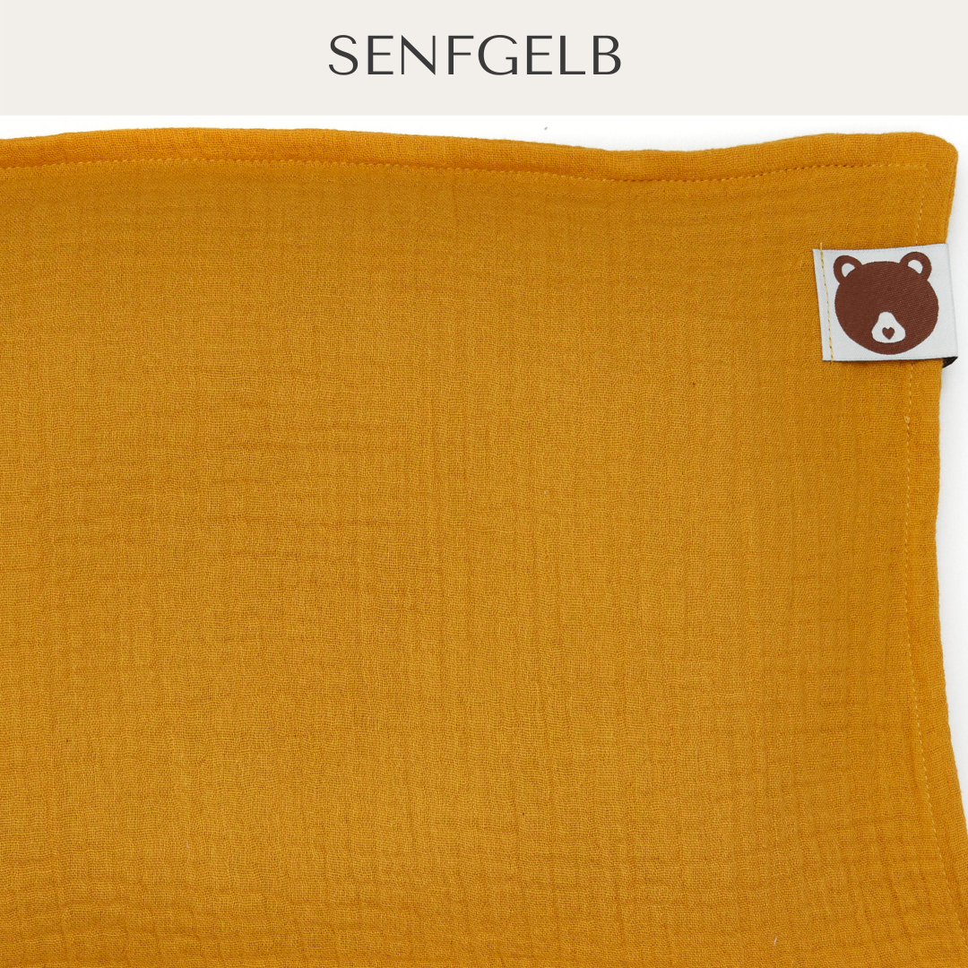 Honigbär|Pucktuch|Bio-Musselin|GOTS-zertifiziert|viele Farben|Baby Einschlafhilfe|Neugeborene|Krabbeldecke|Schmusetuch