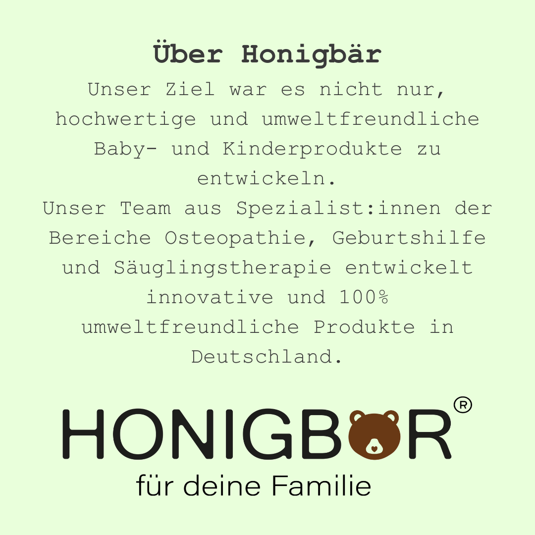 Honigbär® umweltfreundliches Babykissen gegen Plattkopf und Kopfverformung (Blau)
